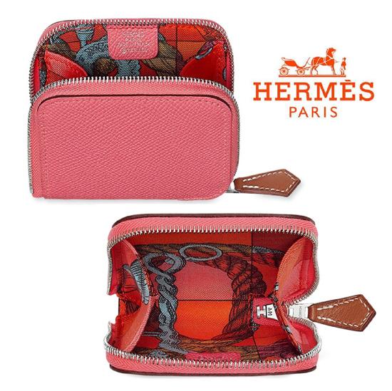 可愛い！ローズアザレ★HERMES シルクイン コインケース 16041512